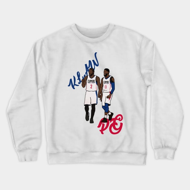 Kawhi Leonard x Paul George 'KLAW x PG' - NBA LA Clippers Crewneck Sweatshirt by xavierjfong